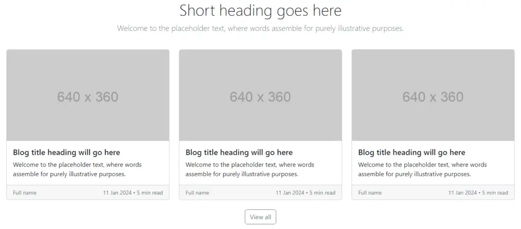 bootstrap 5 blog card section