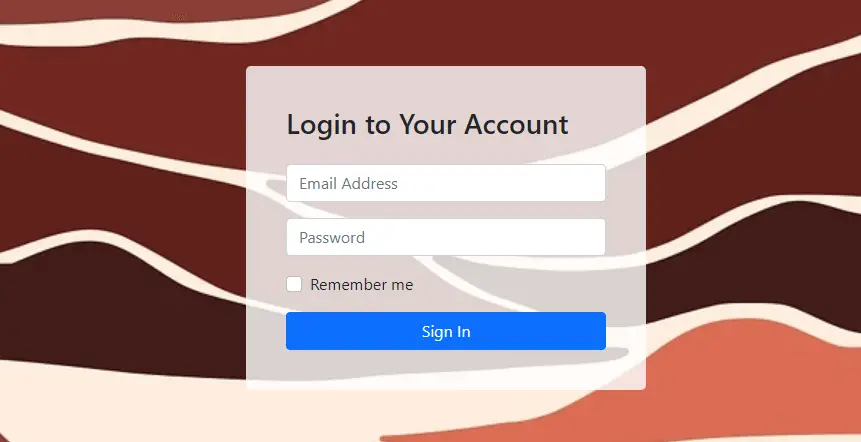 bootstrap 5 login form with background image