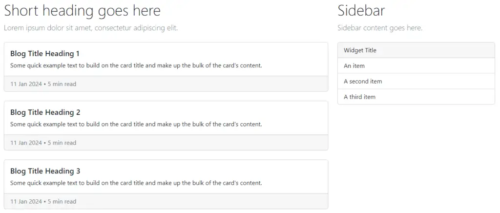 bootstrap 5 responsive blog section