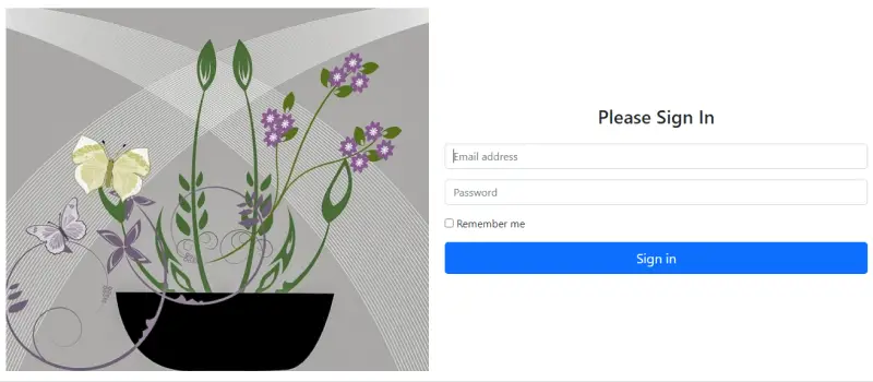 bootstrap 5 login form with side image