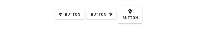 vuetify 3 buttons with icons position left right and top