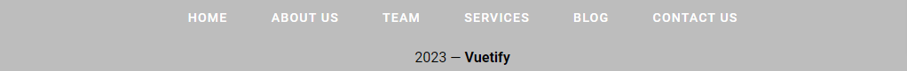 vuetify 3 vue 3 footer with links