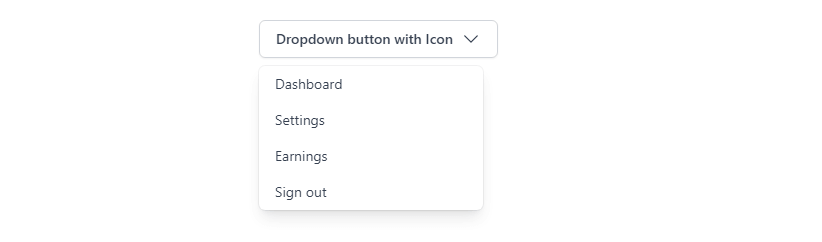 nuxtjs dropdown menu with icon
